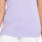 Camiseta Karen Scott Cotton com gola recortada, roxa, tamanho XS
