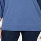 Karen Scott Top Esportivo Feminino Gola Redonda Azul Tamanho P