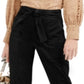 Calça feminina de perna afunilada, cintura alta, reta, preta, tamanho 8, da INC International Concepts