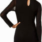 INC International Concepts Top feminino de gola alta com ajuste em malha e tamanho grande, preto