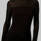 INC International Concepts Top feminino de gola alta com ajuste em malha e tamanho grande, preto