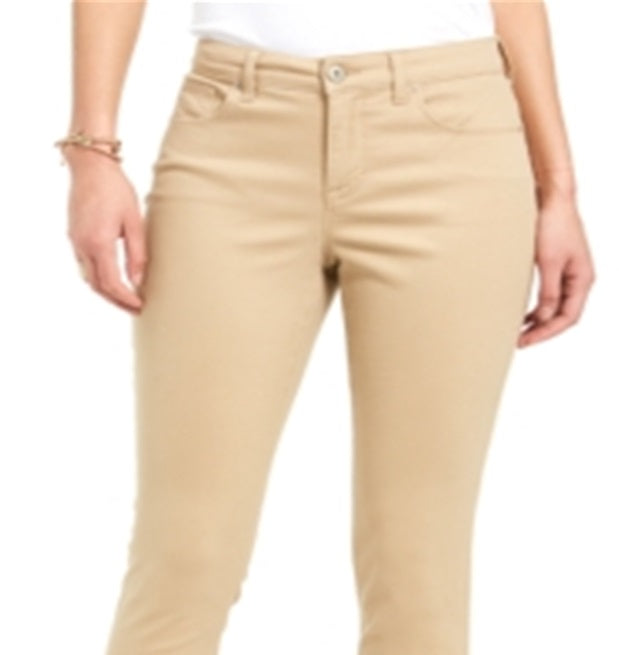 Jeans Curvy Fit Skinny Fashion Feminino Estilo &amp; Co Marrom Tamanho 12