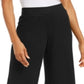 Calça Culottes Feminina Ideology Ribbed Preta Tamanho Médio