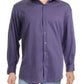 Camisa social masculina Alfani Regular Fit Officewear com botões, roxa, tamanho M-15-15,5-32/33