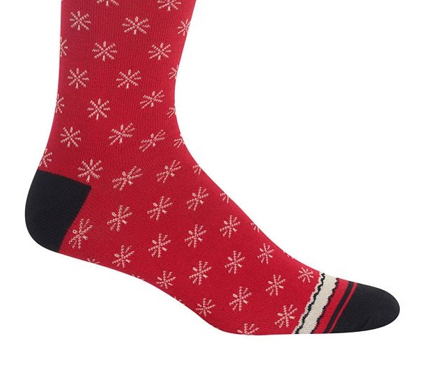 Meias sociais estampadas femininas HOTSOX vermelhas tamanho 10-13