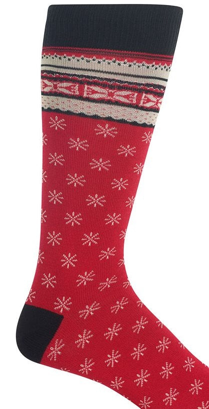 Meias sociais estampadas femininas HOTSOX vermelhas tamanho 10-13