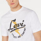 Camiseta Levi's Masculina com Logotipo, Branca, Tamanho Pequeno