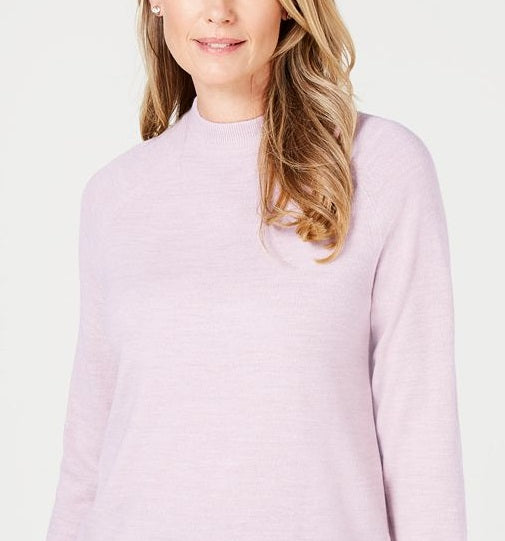 Karen Scott Suéter Feminino com Zíper nas Costas e Gola Simulada Roxo Tamanho XXG