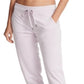 Calça de moletom feminina DKNY Sport Velour com estampa de logotipo, rosa, tamanho pequeno