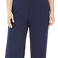 Calça de praia feminina JM Collection azul tamanho pequeno pequeno