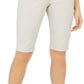 Bermuda feminina justa com cinto INC International Concepts, marrom, tamanho 4
