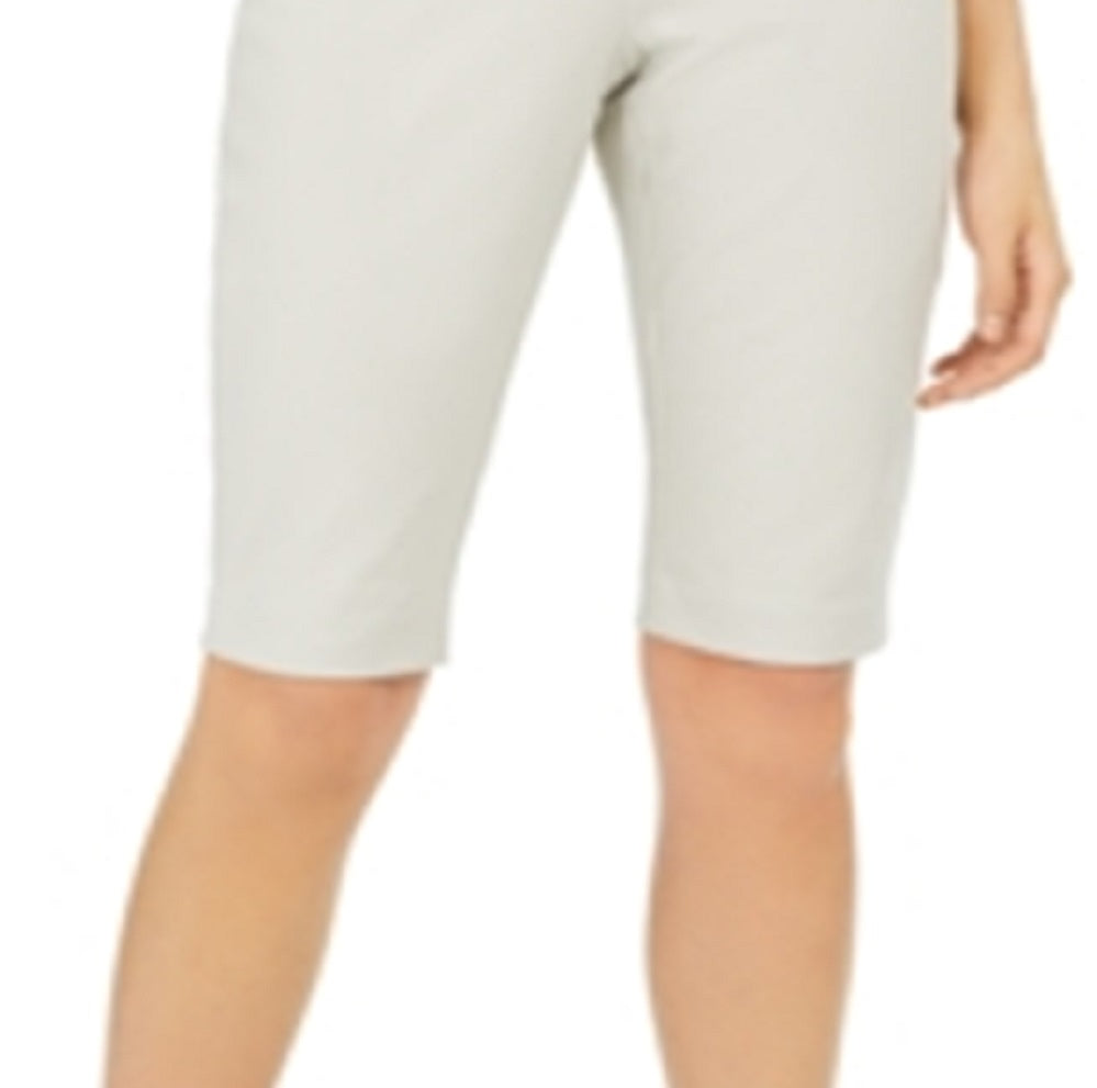 Bermuda feminina justa com cinto INC International Concepts, marrom, tamanho 4
