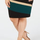 Vestido feminino sem mangas com decote em joia e comprimento até o joelho, estilo tubinho, para usar no trabalho, verde, tamanho 24W