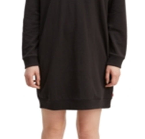 Vestido de moletom feminino Levi's Crew, preto, tamanho pequeno