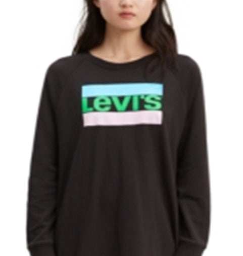 Vestido de moletom feminino Levi's Crew, preto, tamanho pequeno