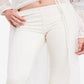 Calça jeans flare feminina Penny Pull Over da Free People, branca, tamanho 25