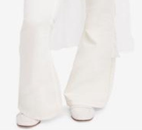 Calça jeans flare feminina Penny Pull Over da Free People, branca, tamanho 25