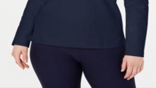 Moletom esportivo feminino Karen Scott com cadarço, azul, tamanho extragrande