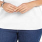 Karen Scott Top Feminino de Algodão com Argola Branco Tamanho P