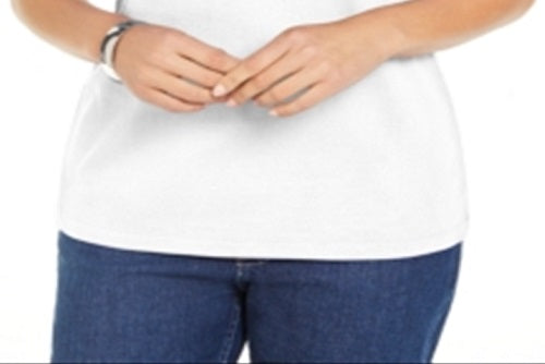 Karen Scott Top Feminino de Algodão com Argola Branco Tamanho P