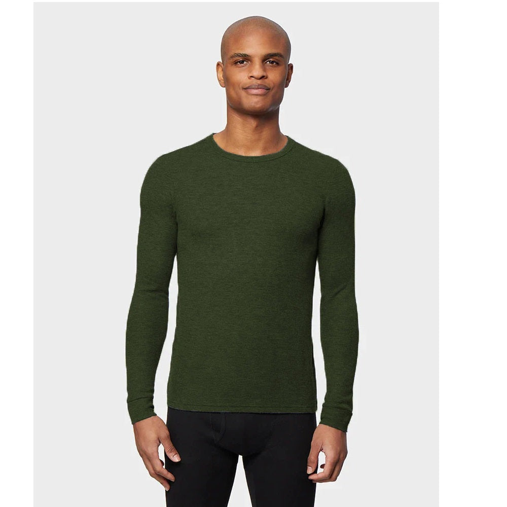 Camisa de gola redonda masculina 32 Degrees, verde, tamanho XL