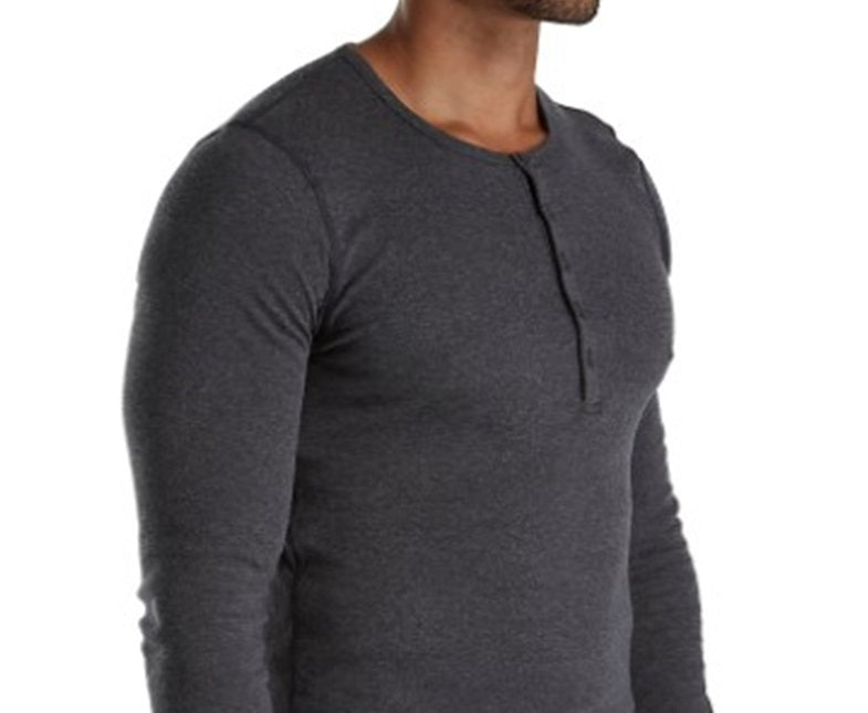 Camisa Henley Masculina 2(x)ist Essential Manga Longa Cinza Tamanho Médio