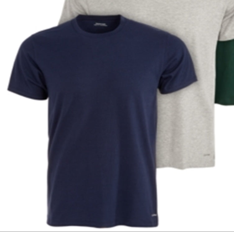 Camiseta Calvin Klein Masculina Gola Redonda Ajuste Clássico Pacote com 3 Azul Tamanho X-G