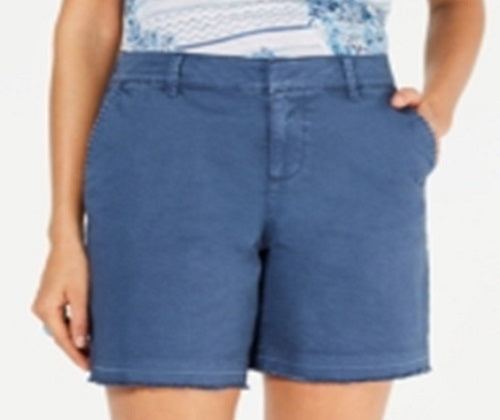 Shorts femininos estilo &amp; co, azul, tamanho 16