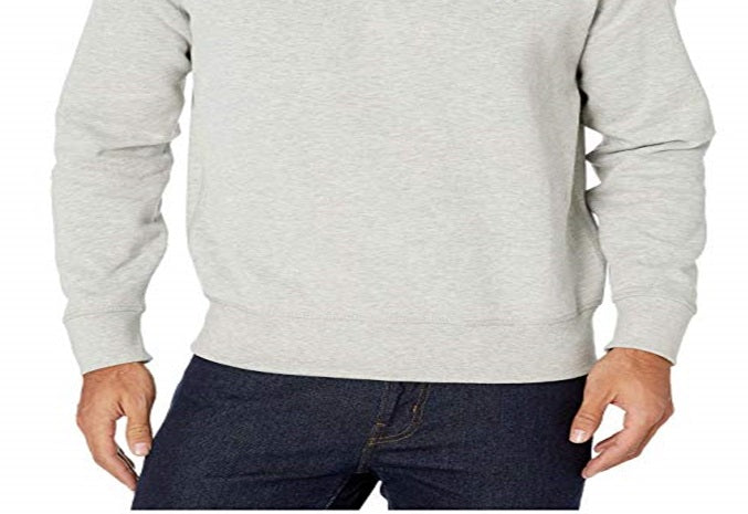 Polo Ralph Lauren Moletom Masculino de Lã com Gola Redonda Cinza Tamanho P