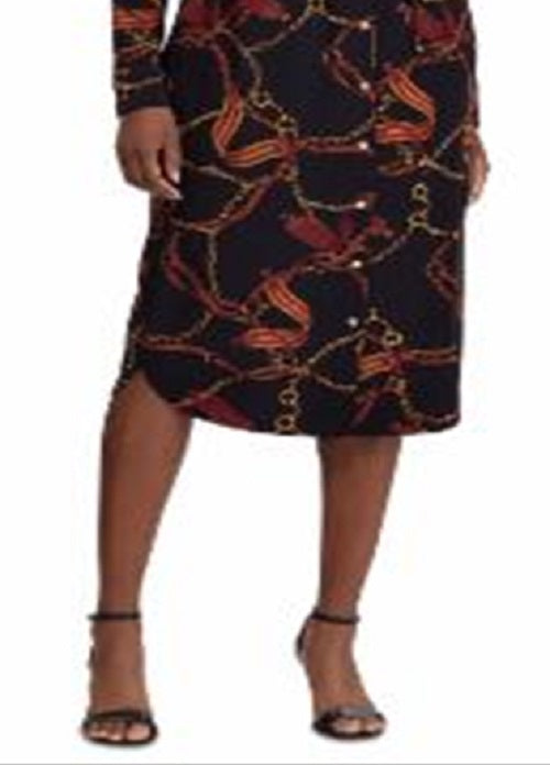 Camisa Ralph Lauren Feminina Estampada Kerrojan Preta Tamanho Grande