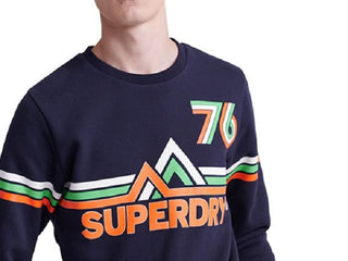 Moletom Superdry Downhill Racer Graphic Masculino Azul Tamanho Médio