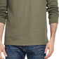 Camiseta masculina vintage de manga comprida mesclada à prova de intempéries, verde, tamanho pequeno