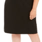 Vestido de festa Calvin Klein feminino com alças finas e bainha preta, tamanho 24W