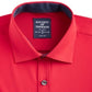 Camisa social masculina Society of Threads vermelha tamanho médio