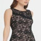 Vestido de renda com bainha assimétrica feminino DKNY, preto, tamanho 14