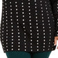 Suéter túnica plus size com tachas feminino INC International Concepts, preto, tamanho 0X