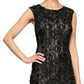 Vestido formal feminino Alex Evenings, sem mangas, comprimento total, estilo flare, preto, tamanho 8