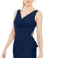 Vestido formal feminino SL Fashions, liso, sem mangas, decote em V, comprimento total, azul, tamanho 16