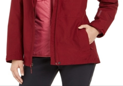 Casaco de chuva com zíper feminino Marmot, roxo, tamanho pequeno