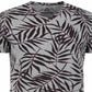 Camiseta masculina American Rag Leaf Lines com decote em V, cinza, tamanho grande