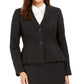Le Suit Feminino Jaqueta Plissada Saia Terno Preto Tamanho 14 Petite