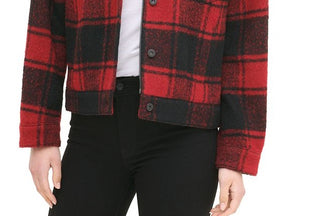 Jaqueta Trucker Clássica Feminina Levi's Wool Blend Vermelha Tamanho Médio