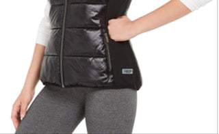 Calvin Klein Colete Feminino Gola Alta Acolchoado Preto Tamanho P