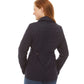 Casaco feminino Ralph Lauren acolchoado com acabamento em couro sintético, preto, tamanho 2XL