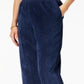 Calça feminina Alfred Dunner Classics de veludo cotelê azul tamanho 14 S