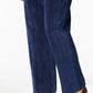 Calça feminina Alfred Dunner Classics de veludo cotelê azul tamanho 14 S