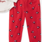 Conjunto de pijama Tommy Hilfiger para bebês, pequenas e grandes, 2 peças, Love Is All Around, branco, tamanho XXS (2-3)
