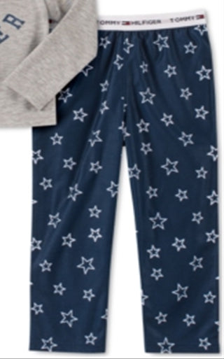 Pijama Tommy Hilfiger Infantil Meninas Pequenas e Grandes, 2 Peças, Estampa de Estrela, Tamanho XXS