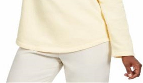 Karen Scott Suéter Feminino Manga Longa Gola Xale Amarelo Tamanho XS
