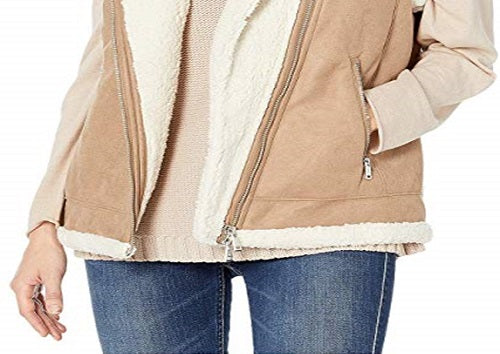 ralph-lauren-womens-faux-shearling-trim-vest-brown-size-small